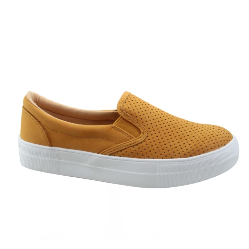 Women's Yellow Slip-On Sneakers